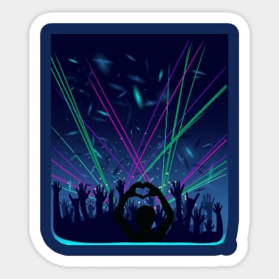 Lasers show Sticker